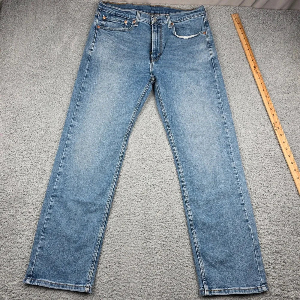 Levi's 505 Regular Fit Jeans‎ Mens 34x30 Blue Stretch Denim WaterLess